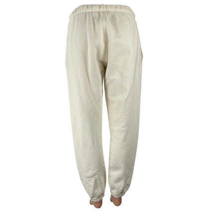 Madhappy Women's White High Rise Fleece Pocket Tapered Jogger Sweat Pants Size S