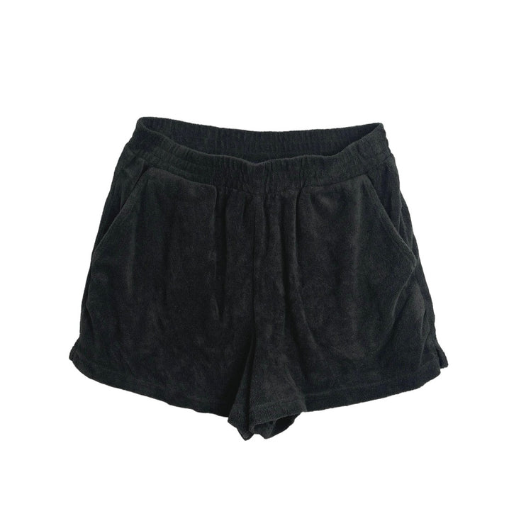 Gap Black Terrycloth Fabric Elastic Waist Pull-on Casual Running Sweat Shorts S