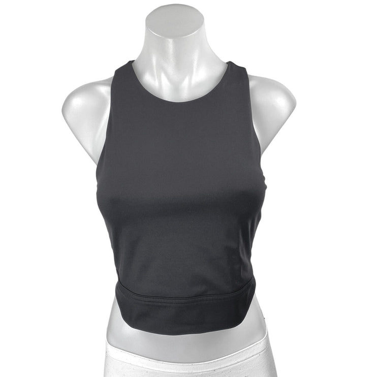 Banana Republic Black Sleeveless Racerback Yoga Tank Athletic Crop Top Size XS