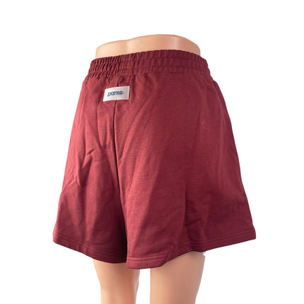 Parke Women's Red High Waisted Pull On A Line Athletic Mini Shorts Size L/XL