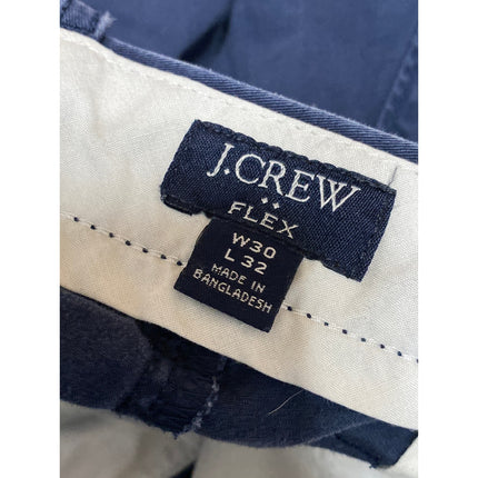 J. Crew Flex Blue Mid Rise Slim Fit Straight Leg Chino Khaki Trousers Pants 30