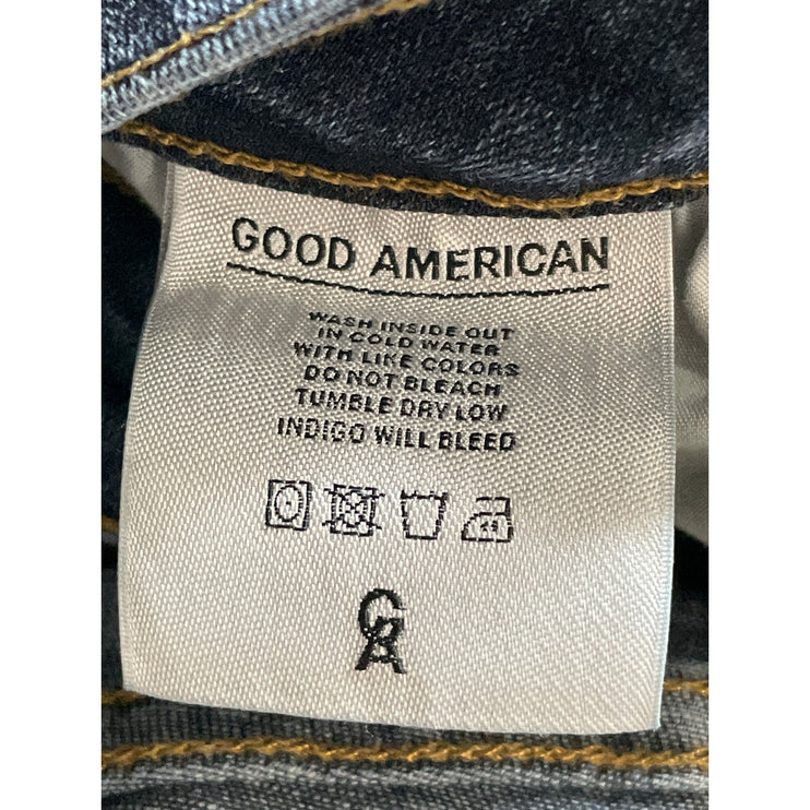 Good American Good Waist Blue Lace Up Back Classic Skinny Denim Jeans Pants 0/25