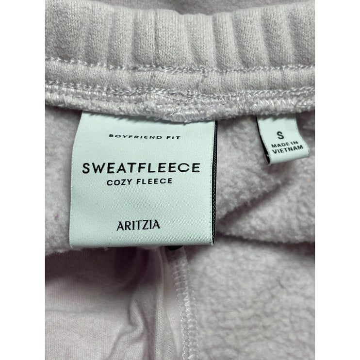 Aritzia Sweatfleece Women's Purple Lilac Boyfriend Fit Lounge Mini Shorts Size S