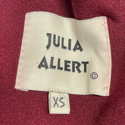 Julia Allert Women Red High Waisted Tie Paperbag Wide Leg Trousers Pants SIze XS