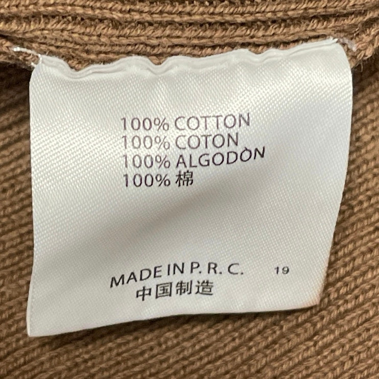 Brandy Melville Brown Sleeveless Ribbed Knit Button Down Vest Crop Top Size S