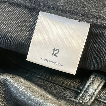 Express Womens Black Faux Vegan Leather High Waisted Zip Up Mini A-Line Skirt 12