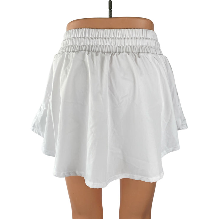 EleVen by Venus Williams White Flowy Tennis Golf Athletic Skort Skirt Shorts S
