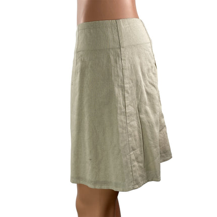 NEW Princess Polly Women's Beige Linen Blend Mini Straight Pencil Skirt Size 8