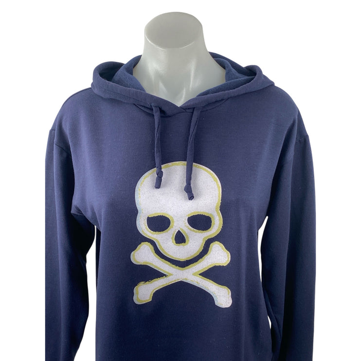 Soulcycle Women's Navy Blue Skull Skeleton Hoodie Hooded Sweatshirt Top Size S