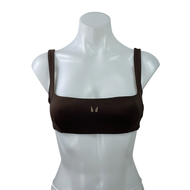 MP Studio Open Back Brown Beige Workout Bundle Lot of 2 Sports Bra Tank Top Sz S
