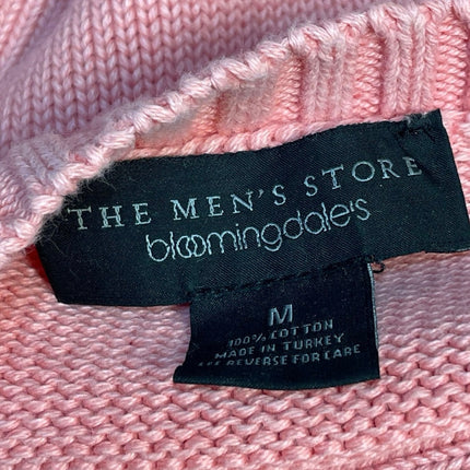 Bloomingdale's Mens Pink knit Crewneck Long Sleeve Pullover Sweater Top Size M