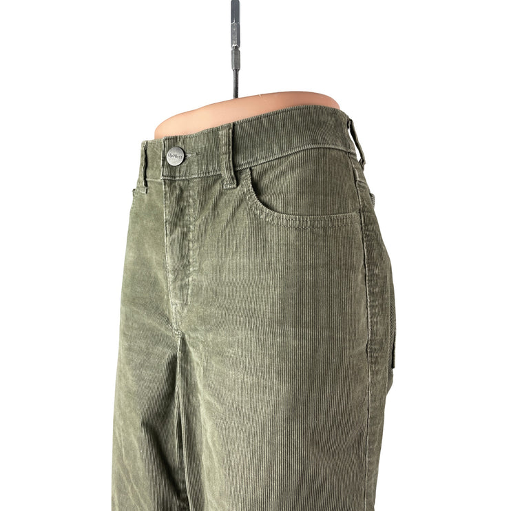 Upwest Women's Green Corduroy High Rise Wide Leg Baggy Trousers Pants Size S