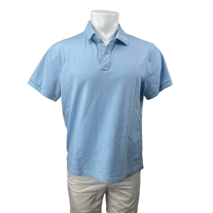 J.Crew Flex Pique Men's White Untucked Short Sleeve Golf Polo Shirt Top Size L