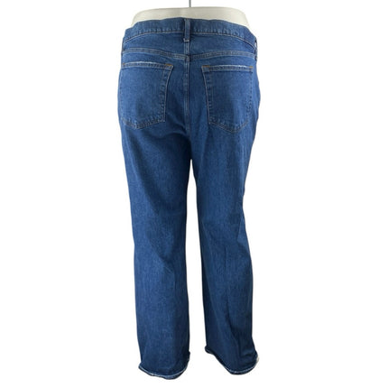 Abercrombie & Fitch The 90s Relaxed Women Blue High Rise Straight Denim Jeans 35