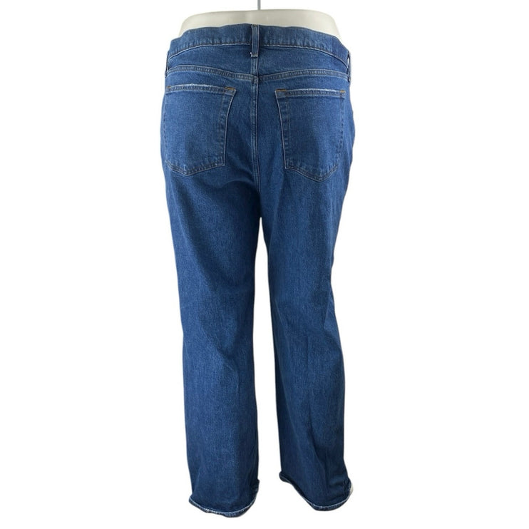 Abercrombie & Fitch The 90s Relaxed Women Blue High Rise Straight Denim Jeans 35