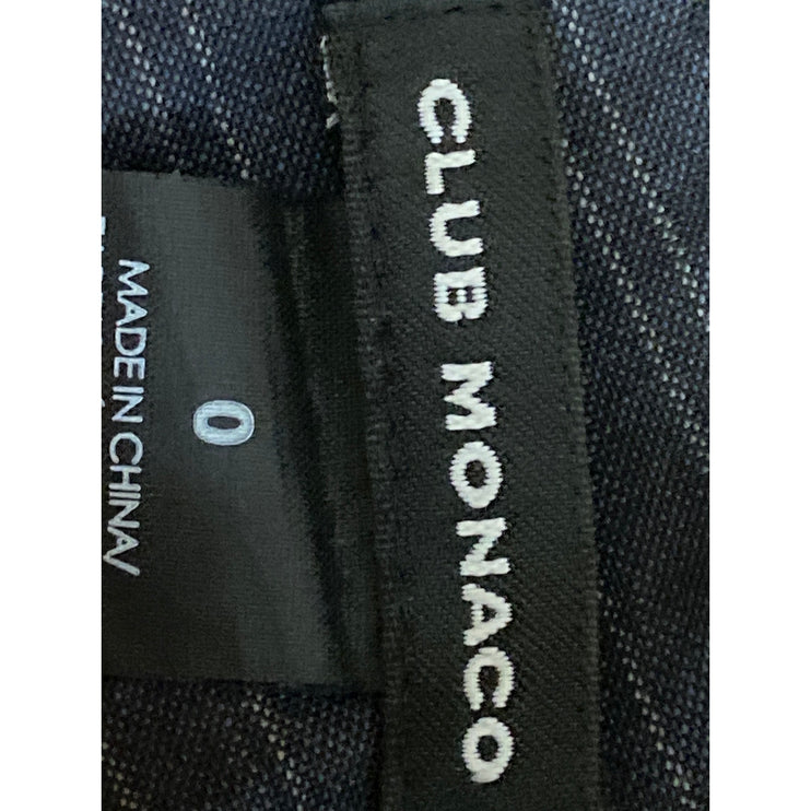 Club Monaco Women's Blue High Waisted Skinny Leg Chino Trouser Dress Pants Sz 0