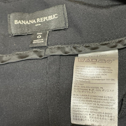 Banana Republic Women's Black High Waisted Wide Leg Trousers Pants Size 0 Tall