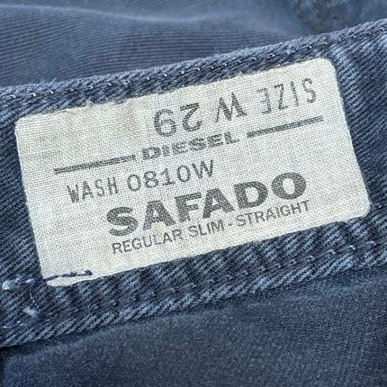 Diesel Safado Men's Blue Mid Rise Casual Slim Straight Crop Denim Jeans Size 29