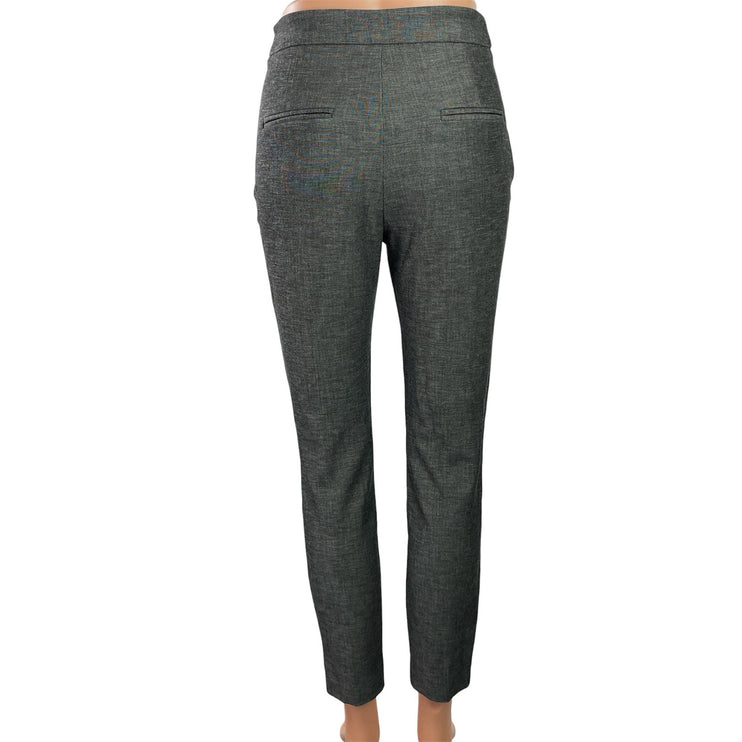 MNG Mango Suit Womens Gray High Waisted Skinny Zipper Trousers Dress Pants Sz 2