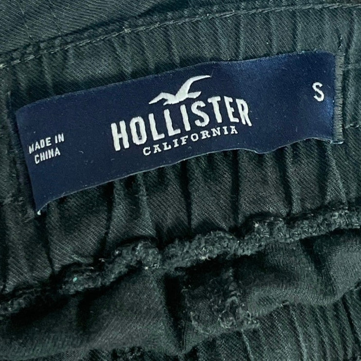Hollister Women's Black Drawstring Tapered Cropped Jogger Sweat Pants Size S