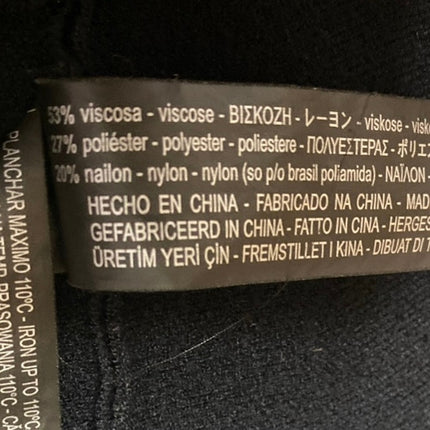 Zara Womens Black Gold Button Long Sleeve Knit Mini A Line Sweater Dress Size S