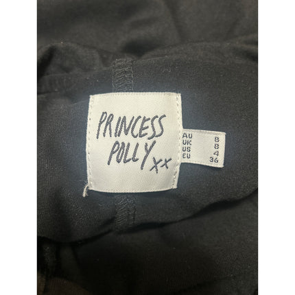Princess Polly Black A Line Tennis Golf Ruched Pull On Mini Skort Skirt Size S