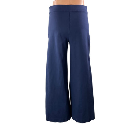 Ann Taylor Women's Navy Blue High Waisted Wide Leg Baggy Trousers Pants Size 4
