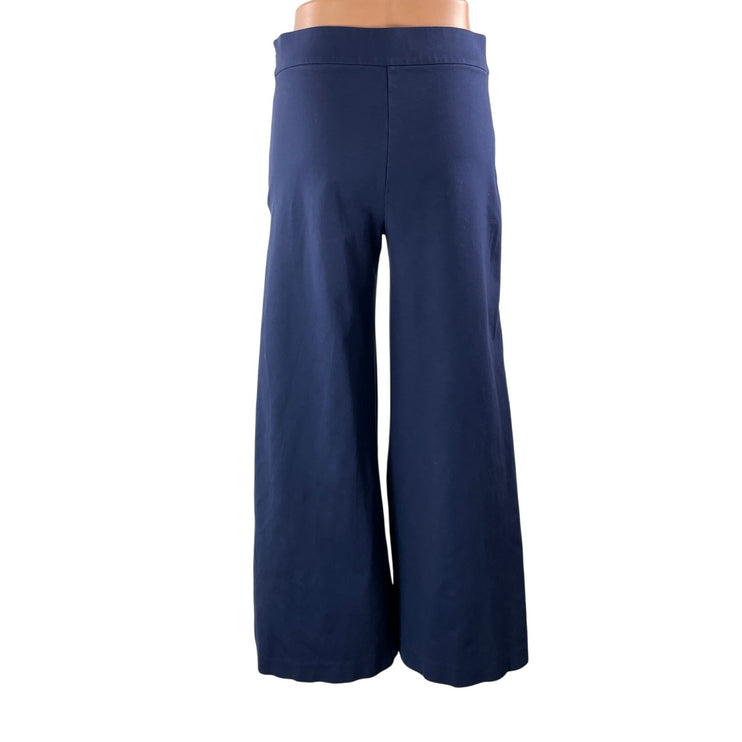 Ann Taylor Women's Navy Blue High Waisted Wide Leg Baggy Trousers Pants Size 4