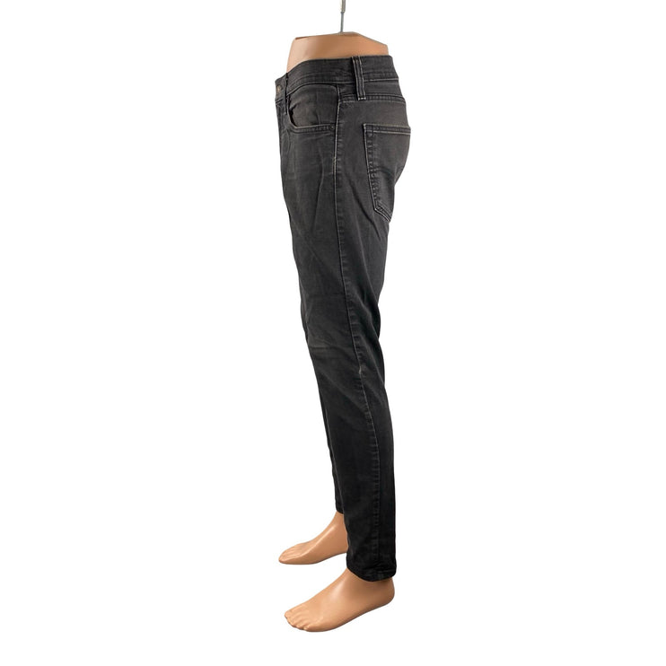 Levi's Men's Black Washed Slim Fit Tapered Leg Casual Y2K Denim Jeans Size 32