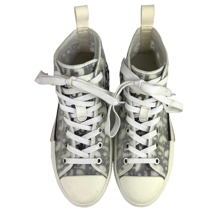 Christian Dior B23 Canvas Rubber Oblique High Top Trainers Sneakers Shoes 37/US7