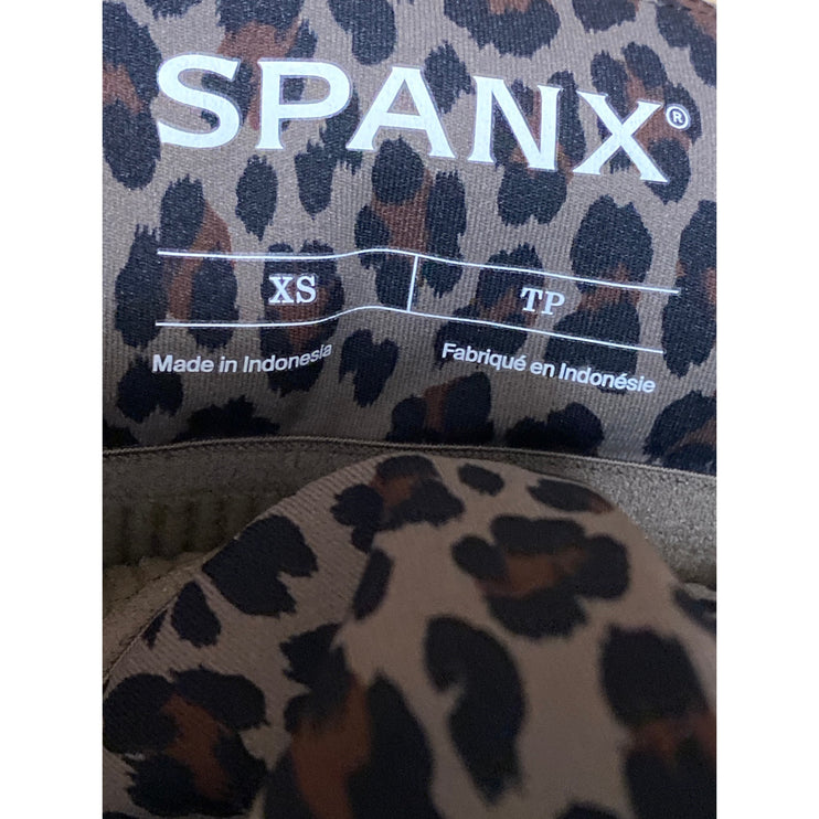 Spanx Multicolor Leopard Yoga Crop Top Athletic Leggings Pants 2 Piece Set XS