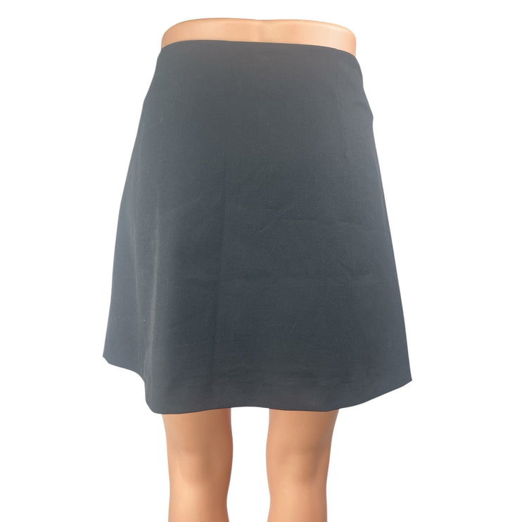 DJERF Avenue Women's Black High Waisted Mini Skater Flare A-Line Skirt Size M