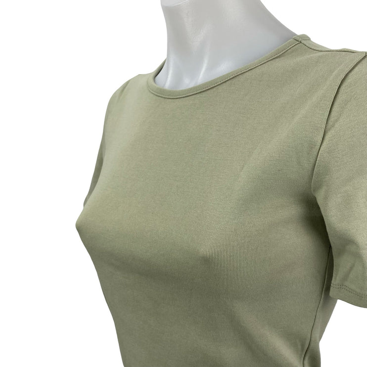 J.Crew Women's Green Perfect Fit Short Sleeve Slim Knit T Shirt Tee Top Size XS