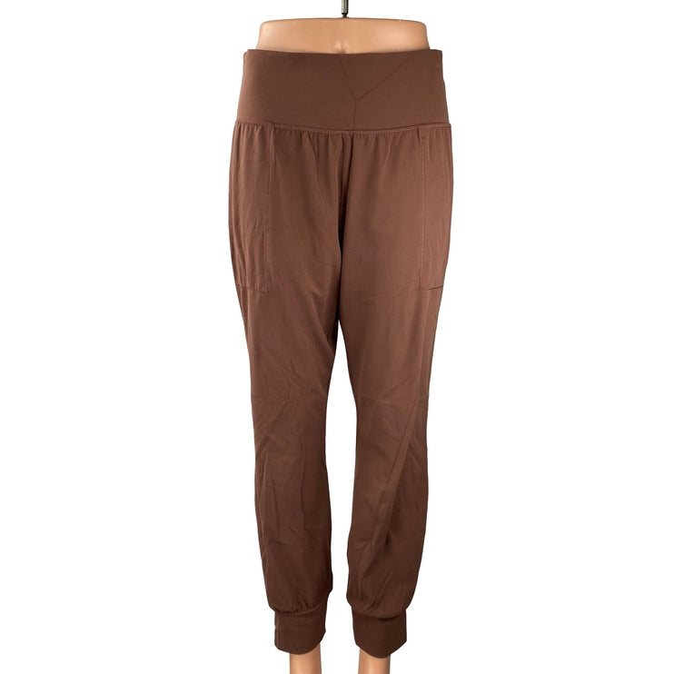 Athleta Salutation Women's Brown PowerVita High Rise Yoga Jogger Sweat Pants M