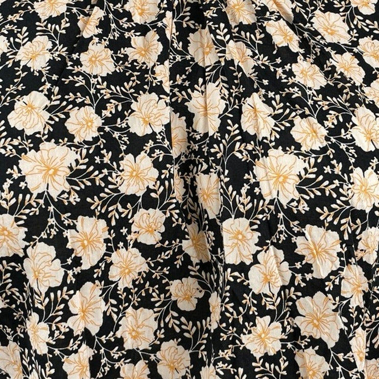 Who What Wear Gardenia Garden Floral Ruffle Mock Neck Long Sleeve Blouse Top 3X