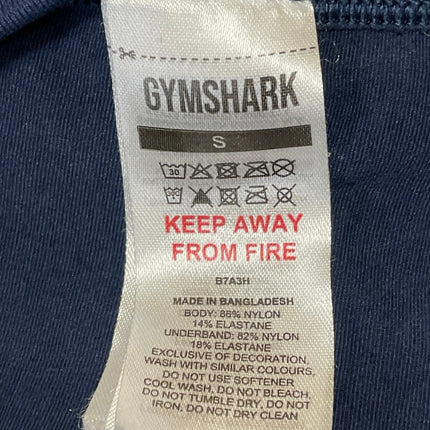 Gymshark Everyday Seamless Blue Racerback Workout Sports Bra Crop Tank Top Sz S