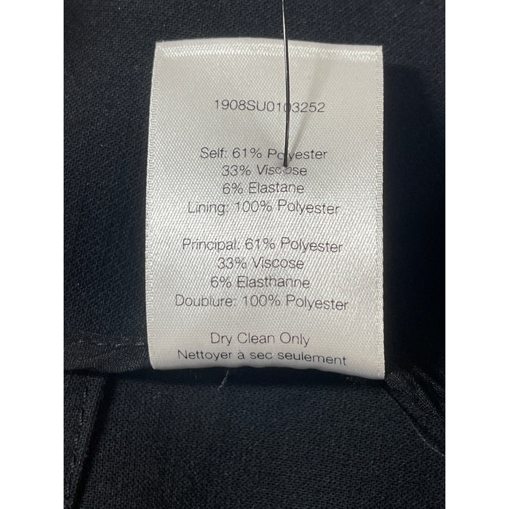 NEW Veronica Beard Erin Women's Black Zip Up Front Midi Straight Pemcl Skirt 6