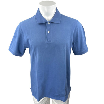 J.Crew Men's Blue Cotton Short Sleeve Collared Button Golf Polo Shirt Top Size M
