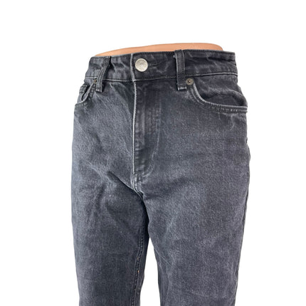 Zara Women's Black High Rise Relaxed Straight Mom Boyfriend Denim Jeans Pants 4