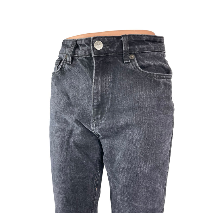 Zara Women's Black High Rise Relaxed Straight Mom Boyfriend Denim Jeans Pants 4