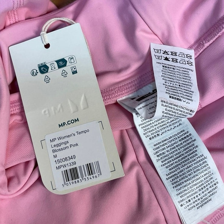 NEW MP Tempo Womens Pink Mid Rise Skinny Activewear Workout Leggings Pants Sz M