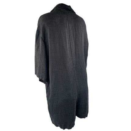 Zara Women's Black Button Front 3/4 Sleeve Wide Leg Shirt Jumpsuit Romper Size S