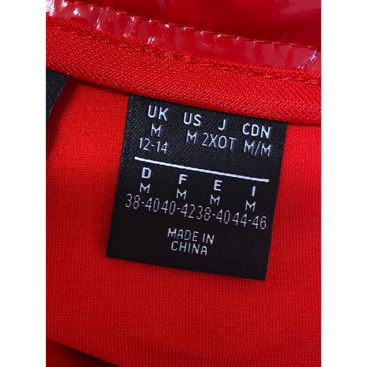 Adidas x Ivy Park Women's Red Latex Patent Faux Leather Vegan Trousers Pants M