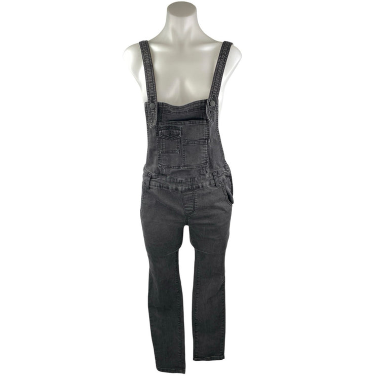 Free People Women's Gray Sleeveless Skinny Denim Dungarees Overalls Jumpsuit 25