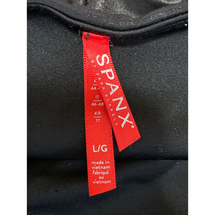 Spanx Women's Black Faux Vegan Leather High Rise Skinny Moto Leggings Pants Sz L