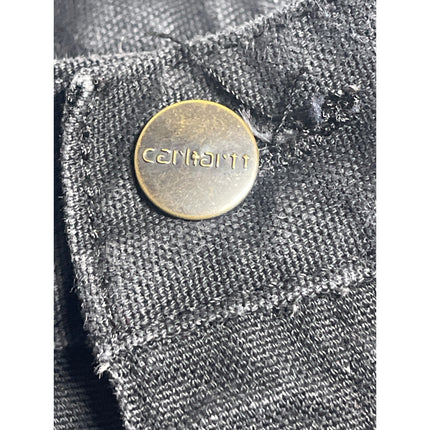 Carhartt Vintage Men's Faded Black High Rise Straight Wide Leg Denim Jeans 38x34