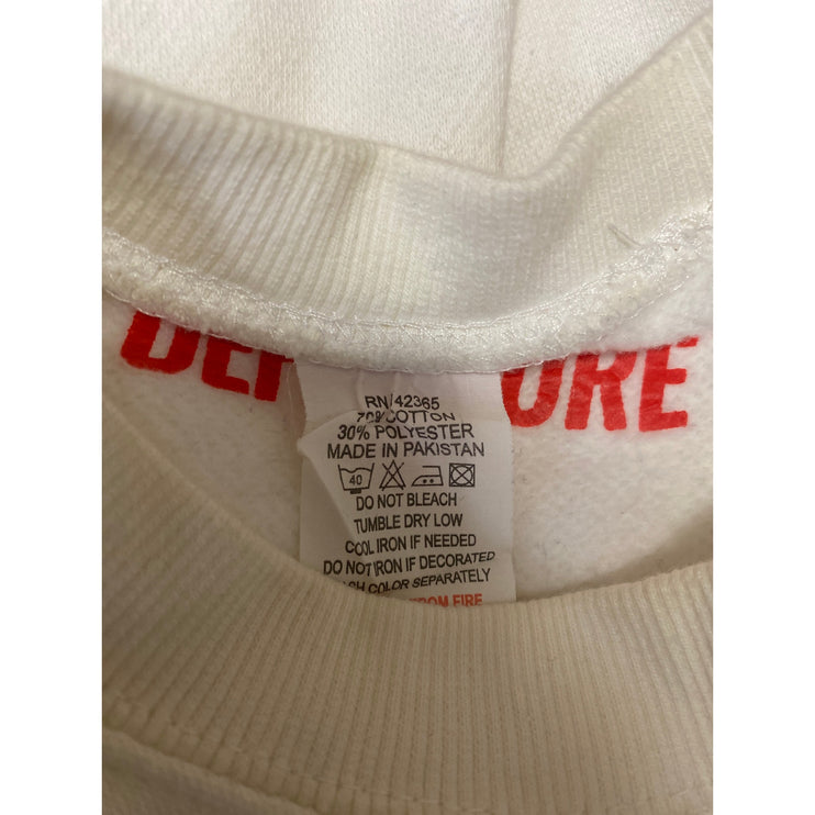 Departure Aperitivo Cream Long Sleeve Crew Neck Pullover Sweatshirt Top Size M