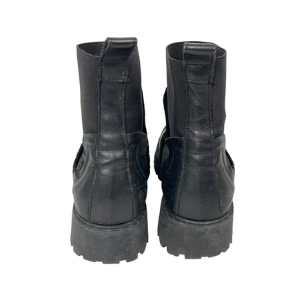& Other Stories Women's Black Round Toe Chunky Block Heel Chelsea Boots 38 US 7