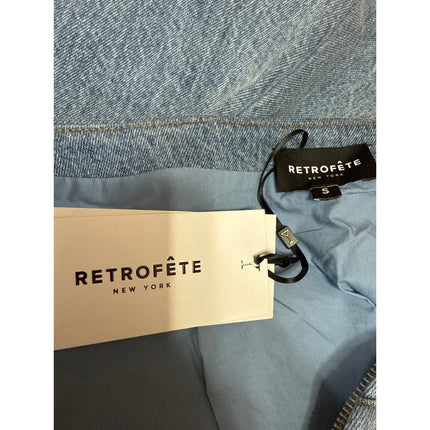 NEW Retrofete Blue Denim Strapless Sleeveless Mini A-Line Tank Tube Dress Size S