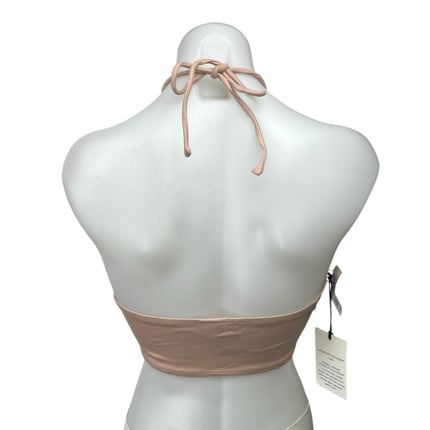 NEW Aritzia Sunday Best Cora Pink Halter Strap Multi Twist Bandeau Crop Top S